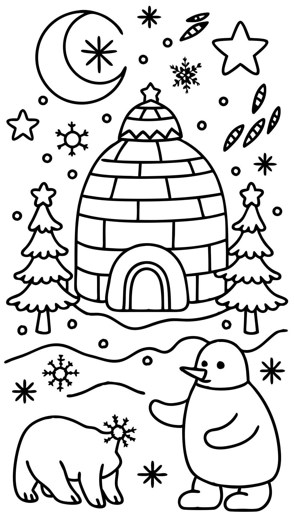 north pole coloring page